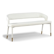 Meridian Furniture Destiny White Vegan Leather Bench