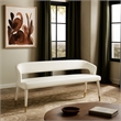 Meridian Furniture Destiny White Vegan Leather Bench