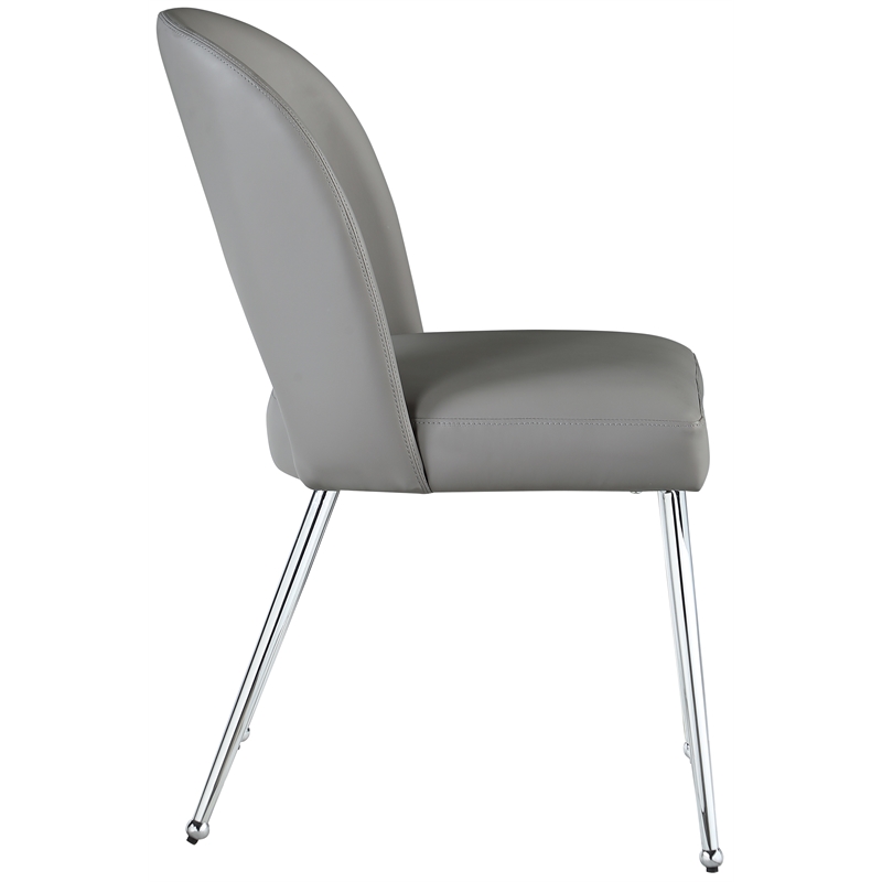 Meridian Furniture Logan Grey Vegan Leather Dining Chair