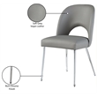 Meridian Furniture Logan Grey Vegan Leather Dining Chair