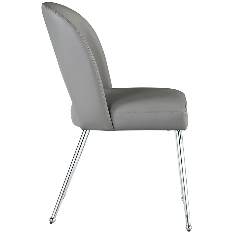 Meridian Furniture Logan Grey Vegan Leather Dining Chair