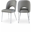Meridian Furniture Logan Grey Vegan Leather Dining Chair