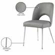 Meridian Furniture Logan Grey Vegan Leather Dining Chair