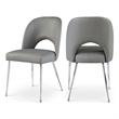 Meridian Furniture Logan Grey Vegan Leather Dining Chair