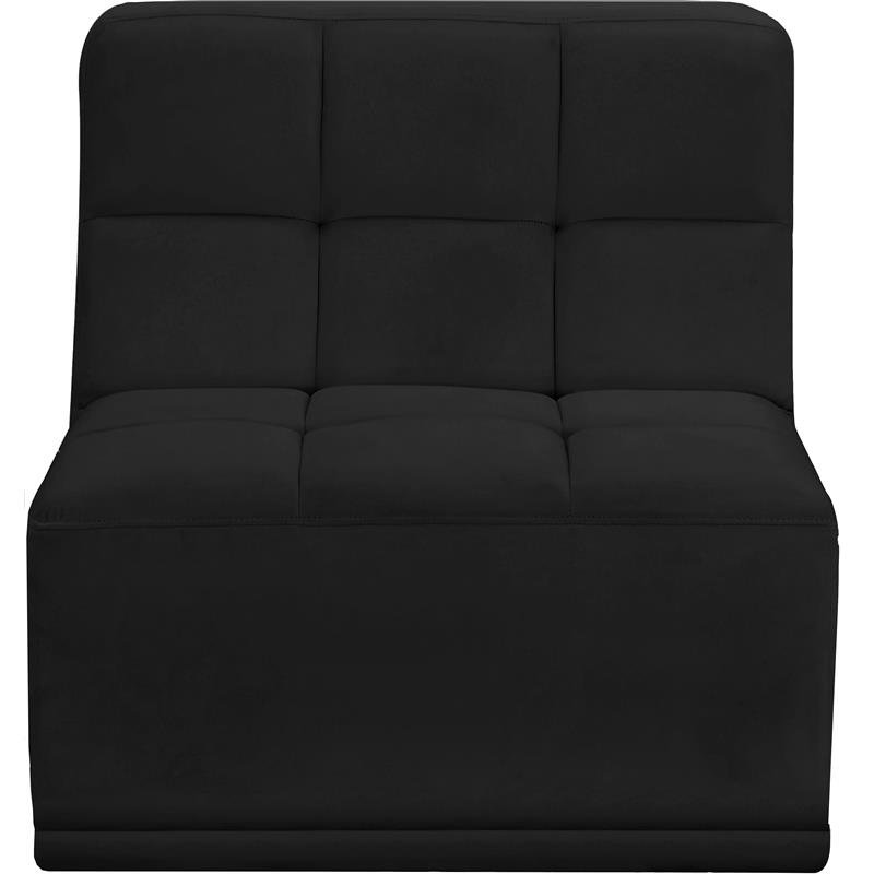 Meridian Furniture Relax Black Velvet Armless Chair