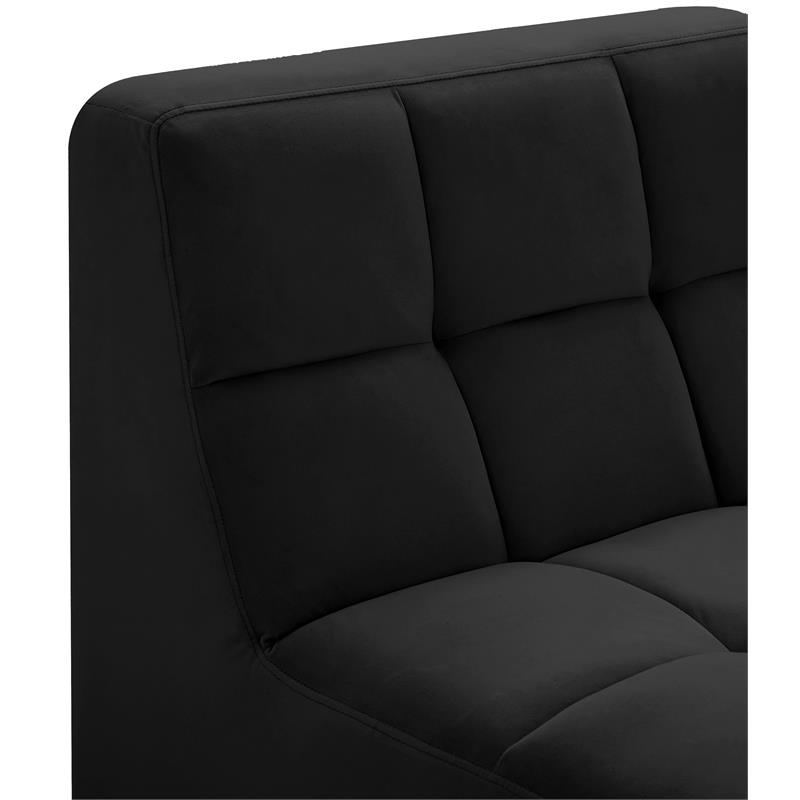 Meridian Furniture Relax Black Velvet Armless Chair