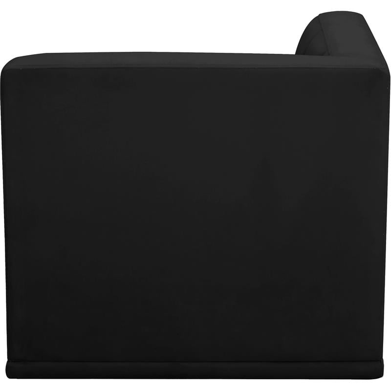 Meridian Furniture Relax Black Velvet Corner Chair