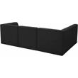 Meridian Furniture Relax Black Velvet Modular Sectional