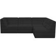 Meridian Furniture Relax Black Velvet Modular Sectional