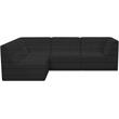 Meridian Furniture Relax Black Velvet Modular Sectional