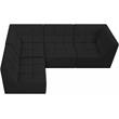 Meridian Furniture Relax Black Velvet Modular Sectional