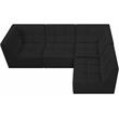 Meridian Furniture Relax Black Velvet Modular Sectional