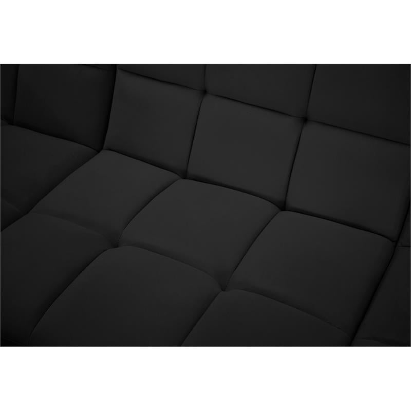 Meridian Furniture Relax Black Velvet Modular Sectional