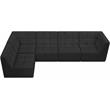 Meridian Furniture Relax Black Velvet Modular Sectional