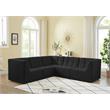 Meridian Furniture Relax Black Velvet Modular Sectional