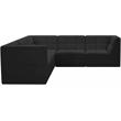 Meridian Furniture Relax Black Velvet Modular Sectional