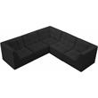 Meridian Furniture Relax Black Velvet Modular Sectional