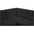 Meridian Furniture Relax Black Velvet Modular Sectional