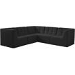 Meridian Furniture Relax Black Velvet Modular Sectional