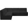 Meridian Furniture Relax Black Velvet Modular Sectional