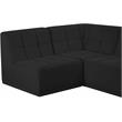 Meridian Furniture Relax Black Velvet Modular Sectional