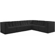 Meridian Furniture Relax Black Velvet Modular Sectional