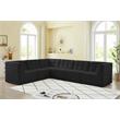 Meridian Furniture Relax Black Velvet Modular Sectional
