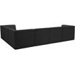 Meridian Furniture Relax Black Velvet Modular Sectional