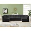 Meridian Furniture Relax Black Velvet Modular Sectional