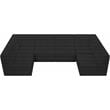 Meridian Furniture Relax Black Velvet Modular Sectional