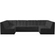 Meridian Furniture Relax Black Velvet Modular Sectional