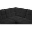 Meridian Furniture Relax Black Velvet Modular Sectional