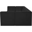 Meridian Furniture Relax Black Velvet Modular Sectional