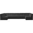 Meridian Furniture Relax Black Velvet Modular Sectional