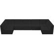 Meridian Furniture Relax Black Velvet Modular Sectional