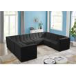Meridian Furniture Relax Black Velvet Modular Sectional