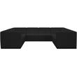 Meridian Furniture Relax Black Velvet Modular Sectional