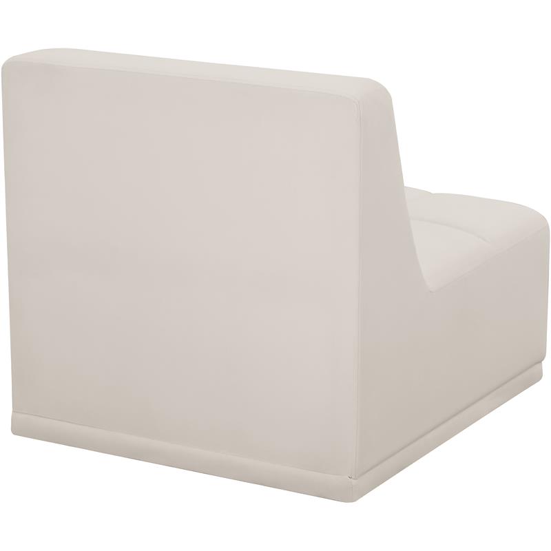 Meridian Furniture Relax Cream Velvet Armless Chair