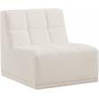 Meridian Furniture Relax Cream Velvet Armless Chair