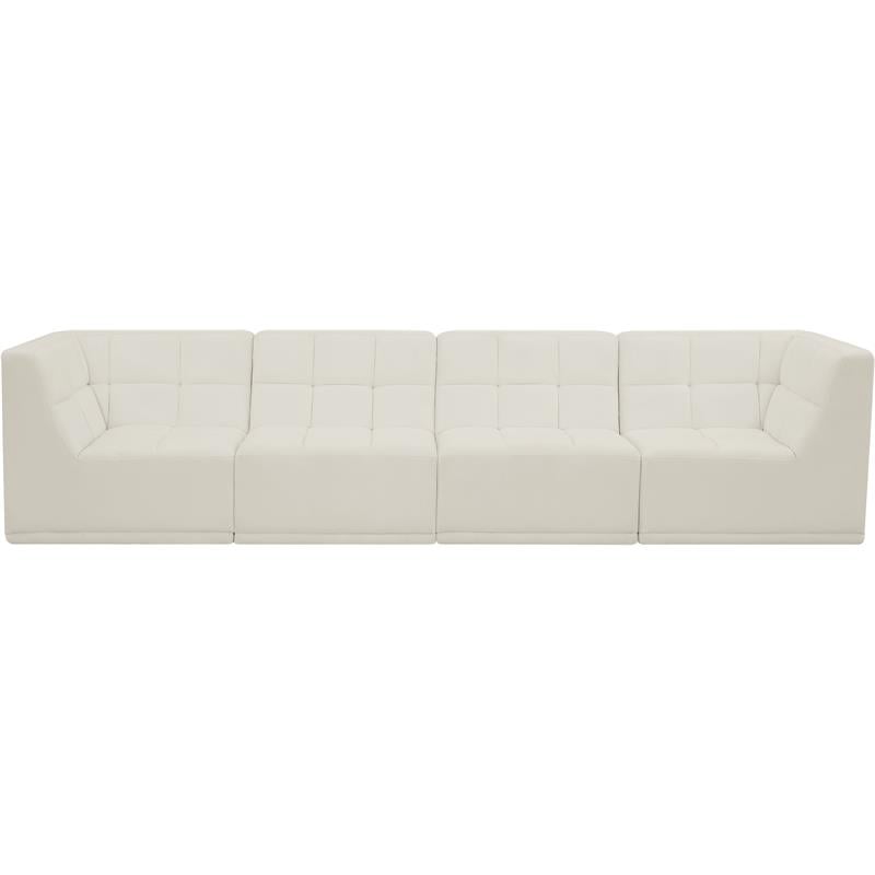 Meridian Furniture Relax Cream Velvet Modular Sofa