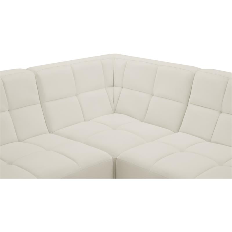 Meridian Furniture Relax Cream Velvet Modular Sectional
