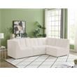 Meridian Furniture Relax Cream Velvet Modular Sectional