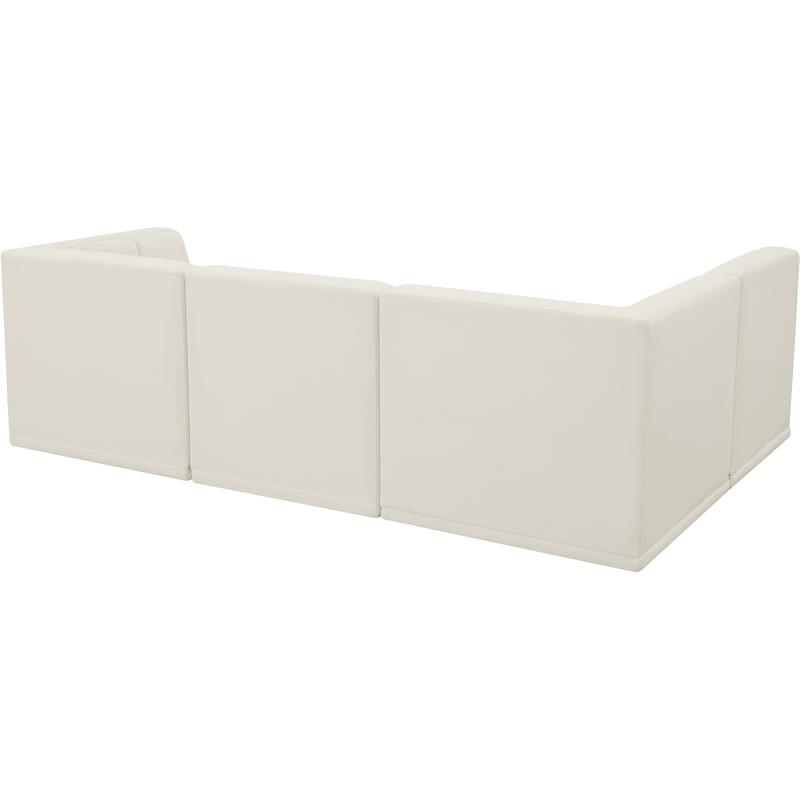 Meridian Furniture Relax Cream Velvet Modular Sectional