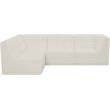 Meridian Furniture Relax Cream Velvet Modular Sectional