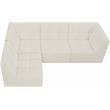 Meridian Furniture Relax Cream Velvet Modular Sectional