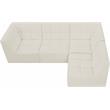 Meridian Furniture Relax Cream Velvet Modular Sectional