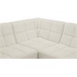 Meridian Furniture Relax Cream Velvet Modular Sectional