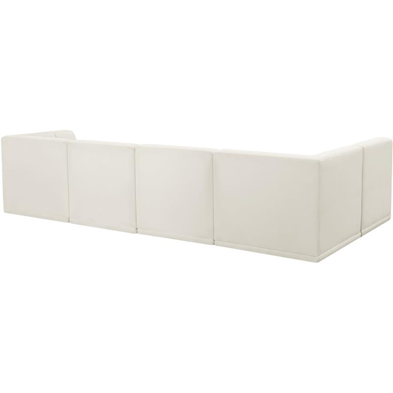 Meridian Furniture Relax Cream Velvet Modular Sectional