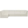 Meridian Furniture Relax Cream Velvet Modular Sectional