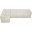 Meridian Furniture Relax Cream Velvet Modular Sectional